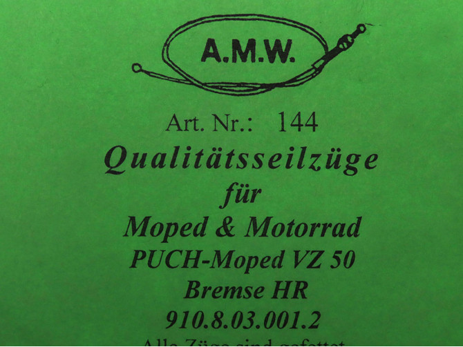 Bowdenzug Puch VZ50 Bremszug hinten kurz A.M.W.  product